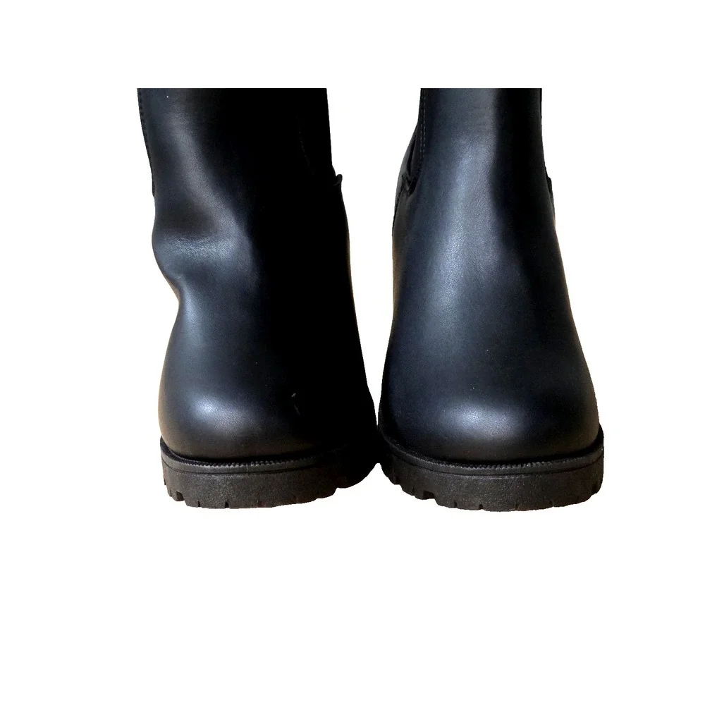 RUE 21 Slip On High ANKLE Chunky BOOTS 2